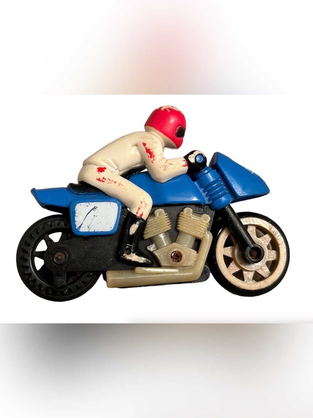 Hot Wheels Friction Motorcycles Bike With Rider Blue
